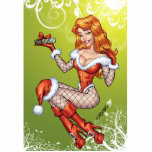Sexy Redhead Ms Claus, Santa's wife by Al Rio photo sculptures