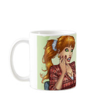 Sexy Redhead on Internet Computer by Al Rio Mug