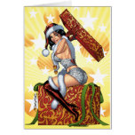 Sexy Santa's Christmas Present original by Al Rio cards