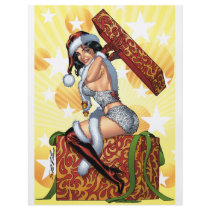 Sexy Santa's Christmas Present original by Al Rio Flyer Design