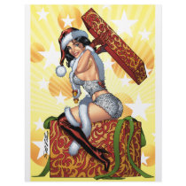 Sexy Santa's Christmas Present original by Al Rio Customized Letterhead