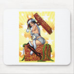 Sexy Santa's Christmas Present original by Al Rio mousepads