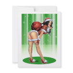 Sexy Santa's Helper w/ Christmas Gifts by Al Rio invitations