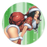 Sexy Santa's Helper w/ Christmas Gifts by Al Rio stickers