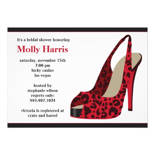 Sexy Shoe Bachelorette Party Invitation