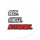 Sexy. Single. Accountant Stickers