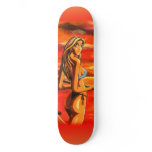 Sexy Sunset Girl skateboard