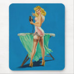 Sexy Vintage Ironing Pinup Woman Mouse Pads
