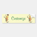 Sexy Vintage Plumber Pin Up Woman Bumper Stickers
