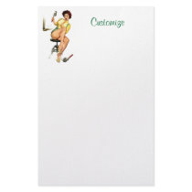 Sexy Vintage Plumber Pinup Stationery
