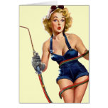 Sexy Vintage Welding Pin Up Woman cards