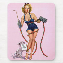 Sexy Vintage Welding Pin Up Woman Mousepad