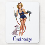 Sexy Vintage Welding Pin Up Woman Mouse Pads