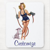 Sexy Vintage Welding Pin Up Woman Mouse Pads