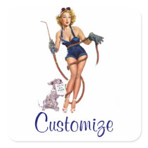 Sexy Vintage Welding Pin Up Woman Sticker