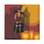 sexy witch halloween  cartoon