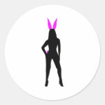 Sexy Woman Round Sticker