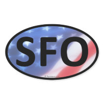 SFO Oval Sticker