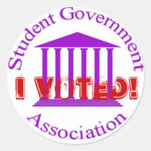 SGA, I Voted! Round Sticker