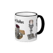 Shabbat Challah, Knife, Wine, & Candles Coffee Mug