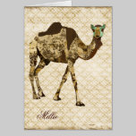 Shabby Chic Camel Personalized Notecard cards