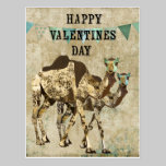 Shabby Chic Camels Valentines Day Postcard postcards