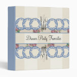 Shabby chic dinner plates cooking recipe binder