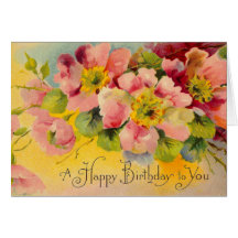 Shabby Chic Dog Rose Rose Hip Tea Card