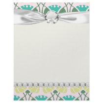 shabby chic floral ornate damask custom letterhead