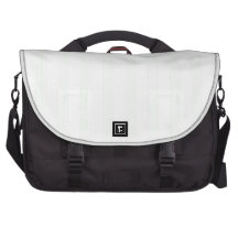 Shabby Chic Light Green and White Stripes Laptop Bags