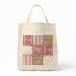Shabby Chic Monogram Patchwork Tote Bag