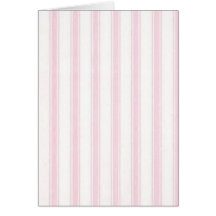 Shabby Chic Pink White Stripes Card