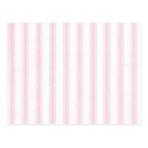 Shabby Chic Pink White Stripes Post Card