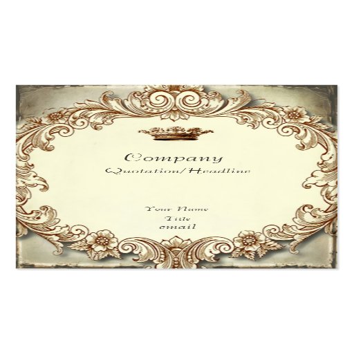 Shabby Chic Tattered Crown Business Card