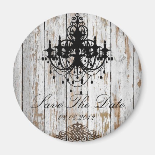 shabby chic vintage country wedding favour fridge magnet