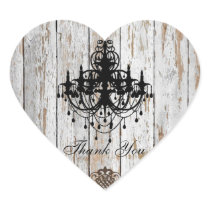 shabby chic vintage country wedding favour heart stickers
