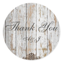 shabby chic vintage country wedding favour round stickers
