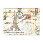 Shabby Chic Vintage Paris Eiffel Tower Postcards
