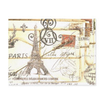 Shabby Chic Vintage Paris Eiffel Tower Postcards