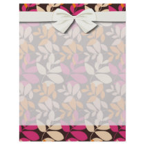 shabby colourful leaves pattern full colour flyer