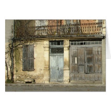 Shabby French house birthday card