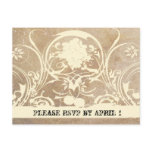 Shabby Lace Parchment RSVP Postcards