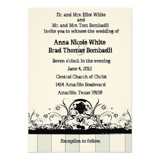 Shabby Old West Wedding Invitation