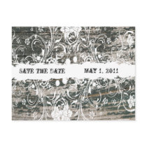 Shabby Old Wood Save the Date Postcards