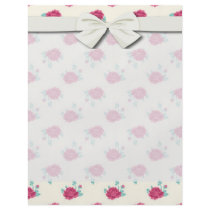 shabby roses pattern flyer design