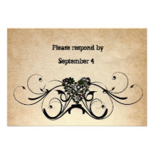 Shabby Rustic RSVP with envelopes. Custom Invite