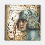 shabbychic Posh Vintage Paris Lady Fashion Fridge Magnets