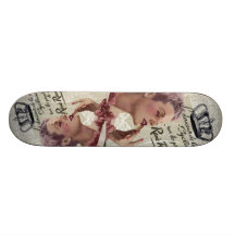 shabbychic Posh Vintage Paris Lady Fashion Skate Board