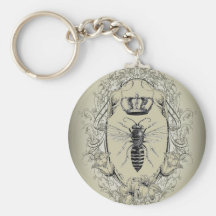 shabbychic Victorian Bee Queen crown Fashion Key Chains