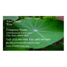 Shaddy Nasturtium leaf Business Card Template